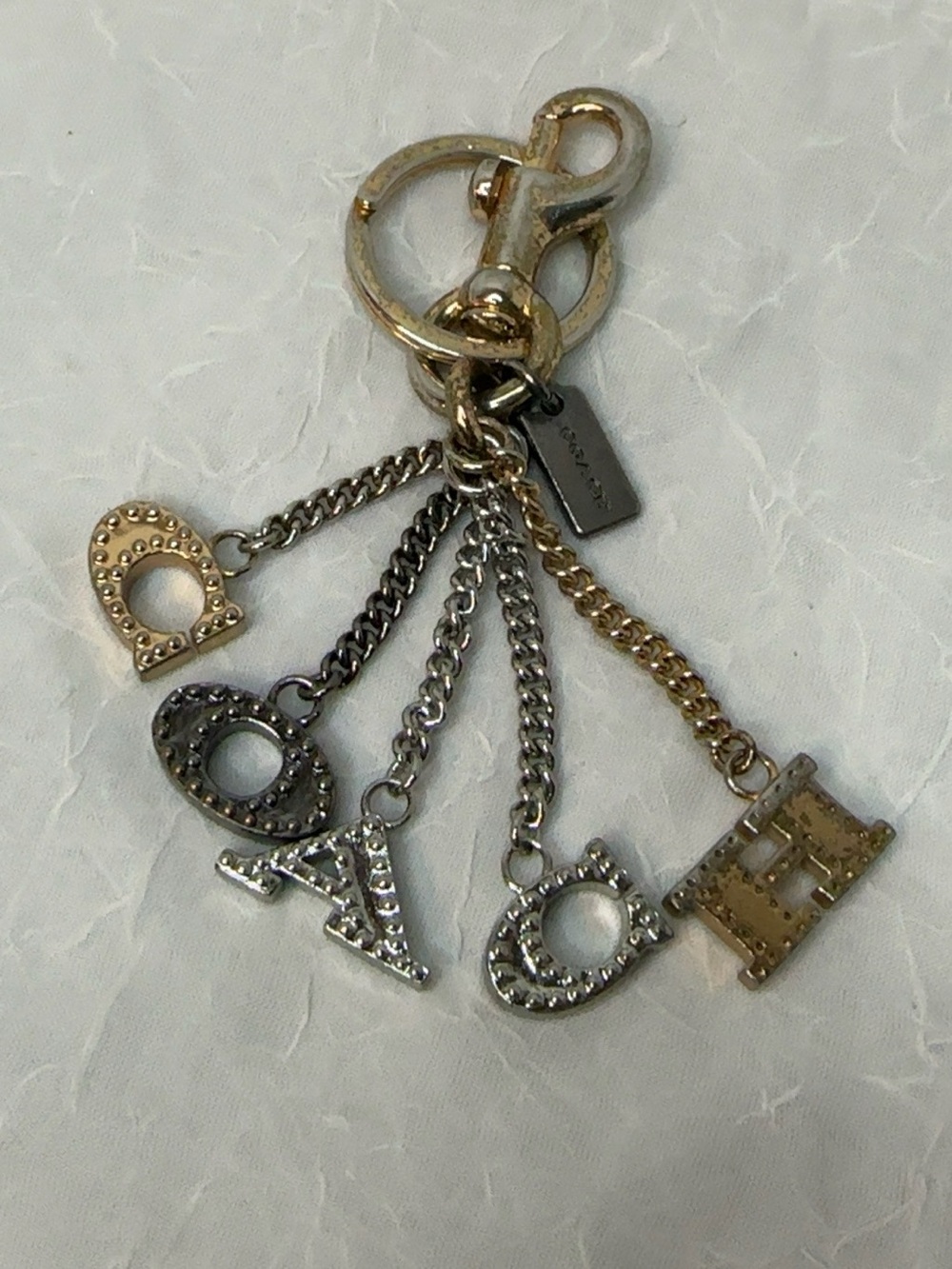 Coach Mixed Metal Bag Charm Keychain